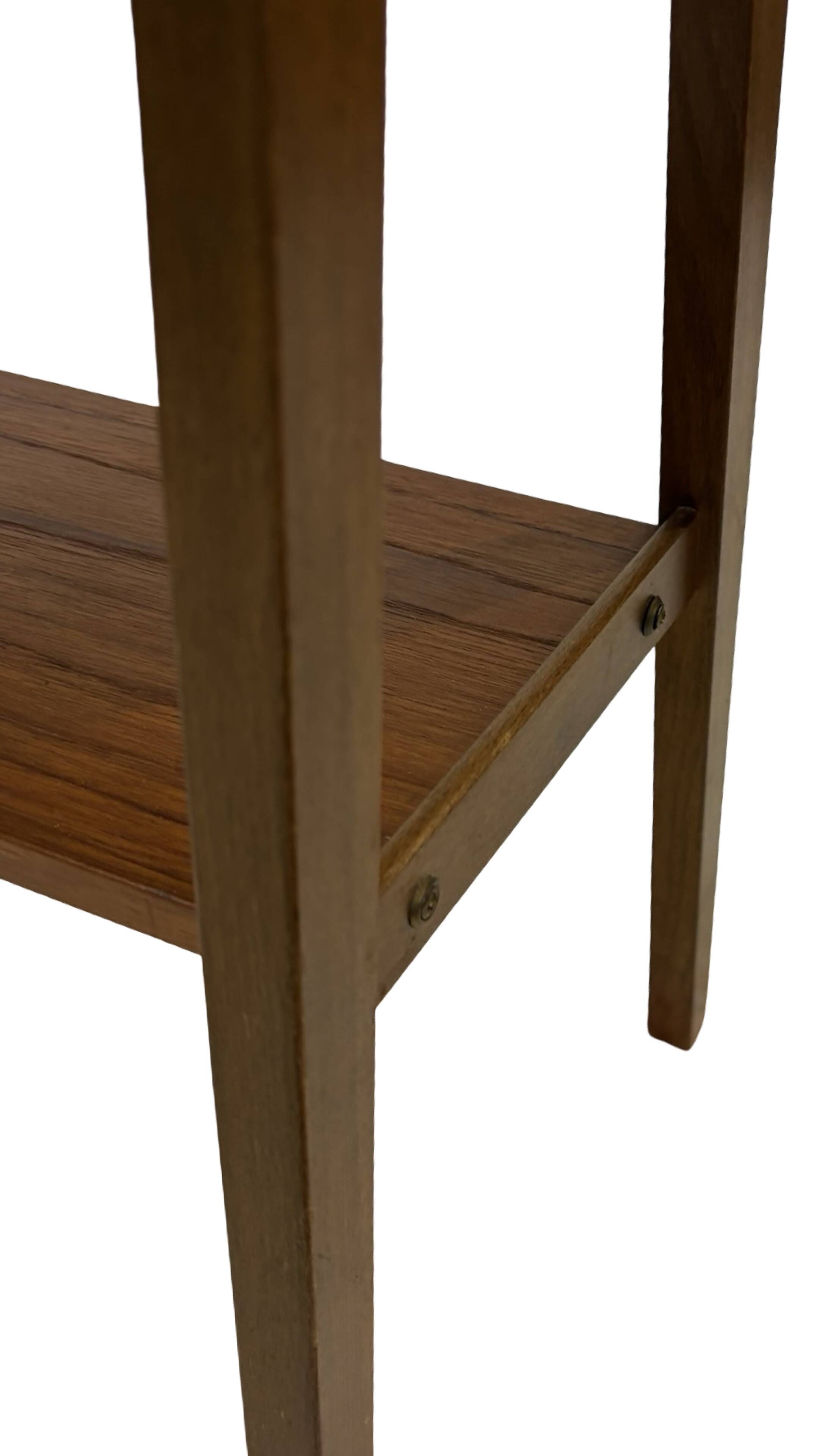 Vintage Compact Cabinet Bedside Table Teak Veneer 1960s