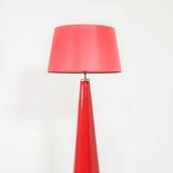 Vintage red ceramic floor lamp