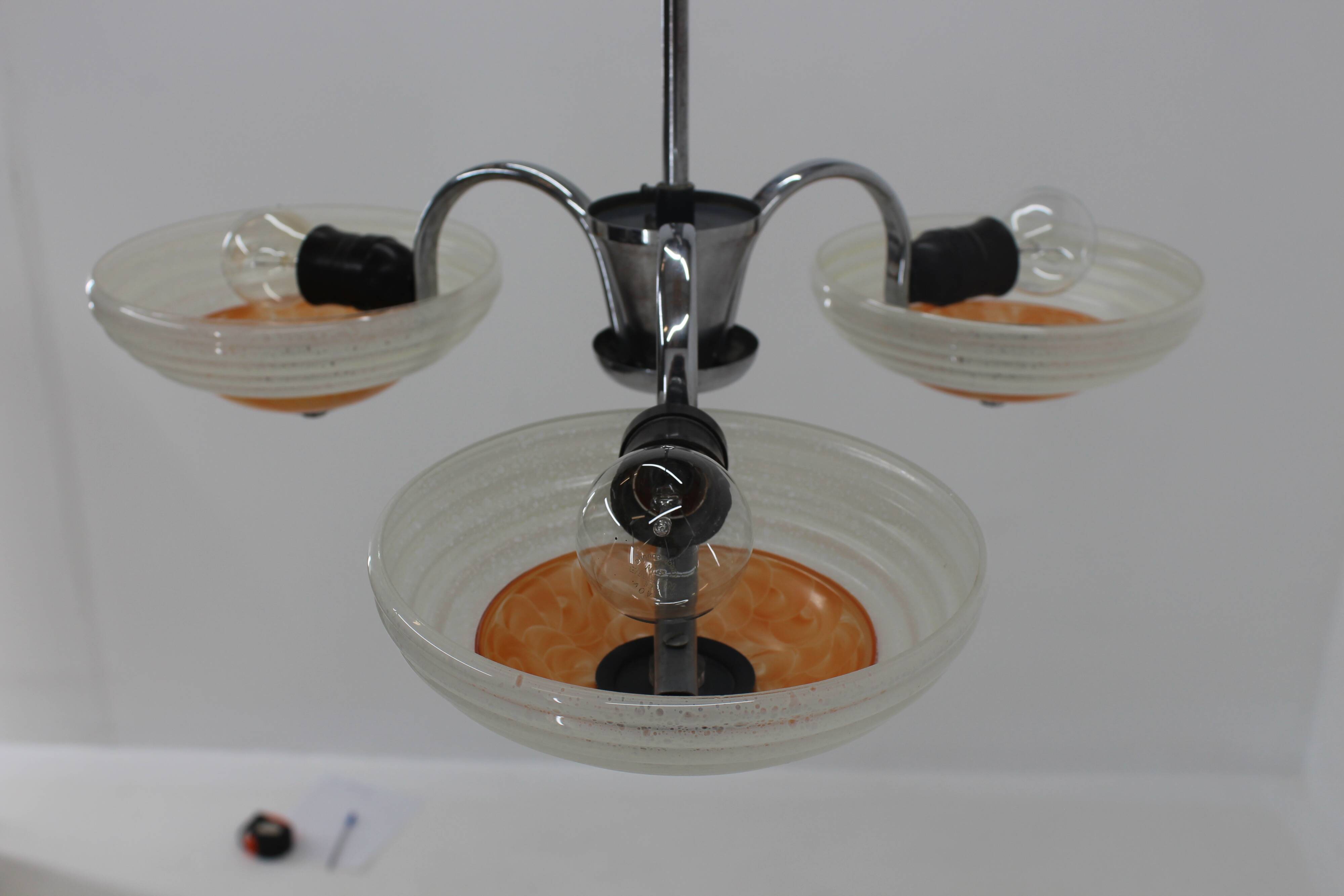 Lustre chrome art déco, Napako, 1930