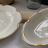 Plate and its golden ravier rim