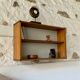 Vintage teak wall bookcase