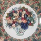 Decorative relief painting signed