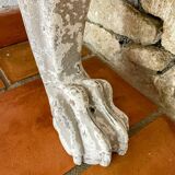 Empire style console table in wood and marble