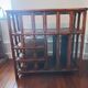Vintage rattan vinyl cabinet