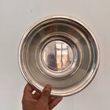 Large bowl, salad bowl, Bouillet Bourdelle cup in silver metal