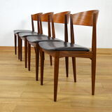4 vintage scandinavian chairs in teak jydsk mobelindustri 1960