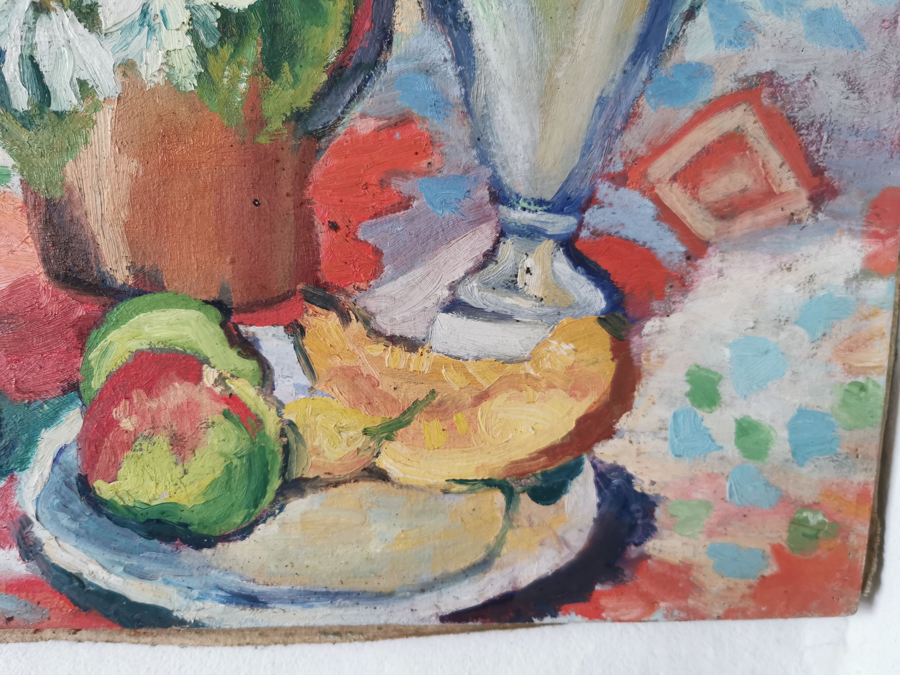 Set of 3 old still life paintings