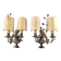 Pair of wall sconces with parrots and leaves