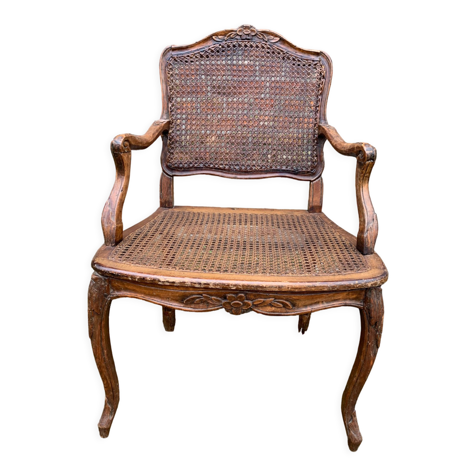 Canned armchair from the Regency period