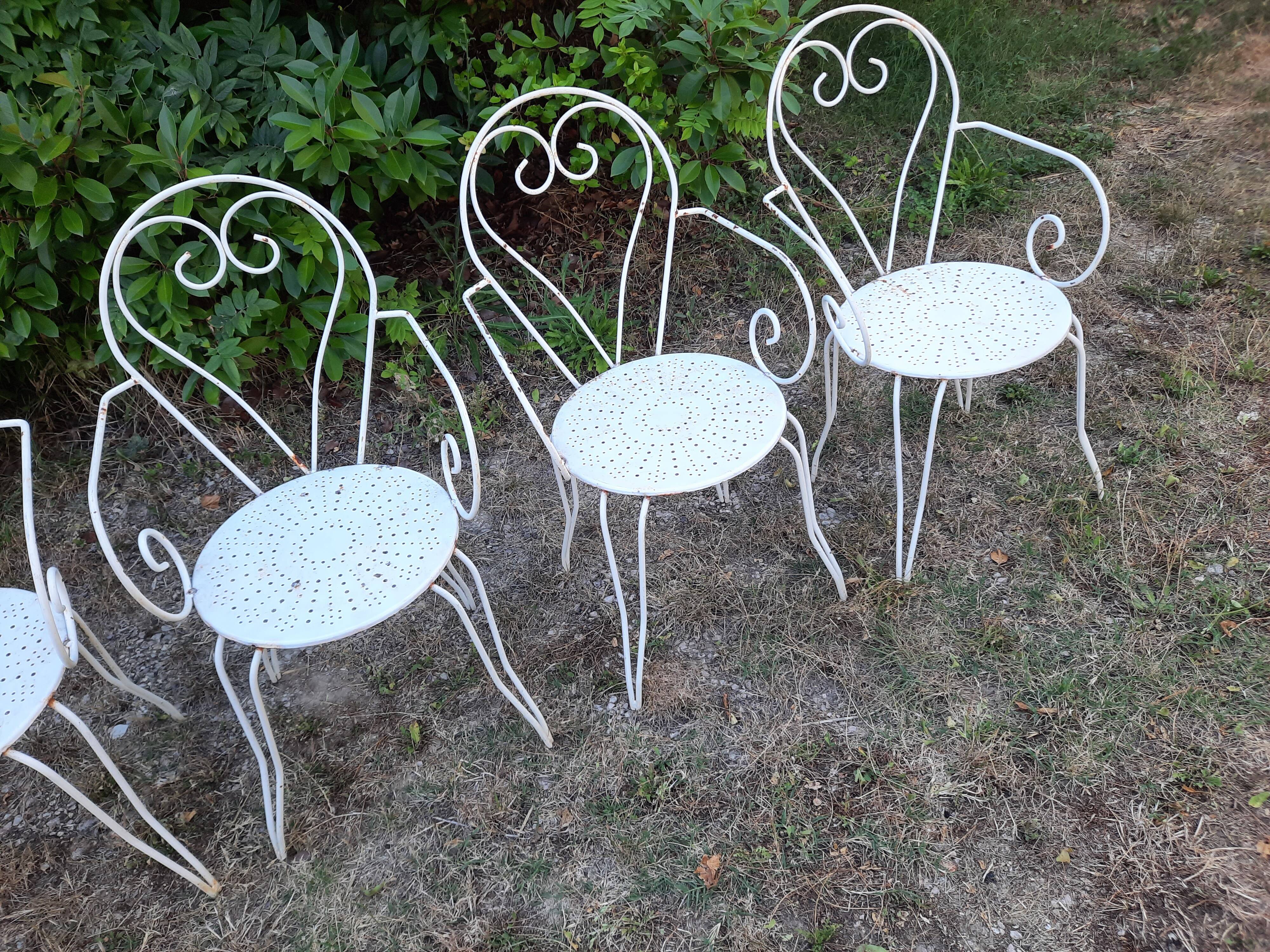 Antique wrought iron garden furniture