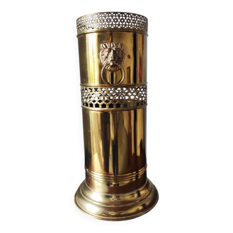 Vintage brass umbrella stand