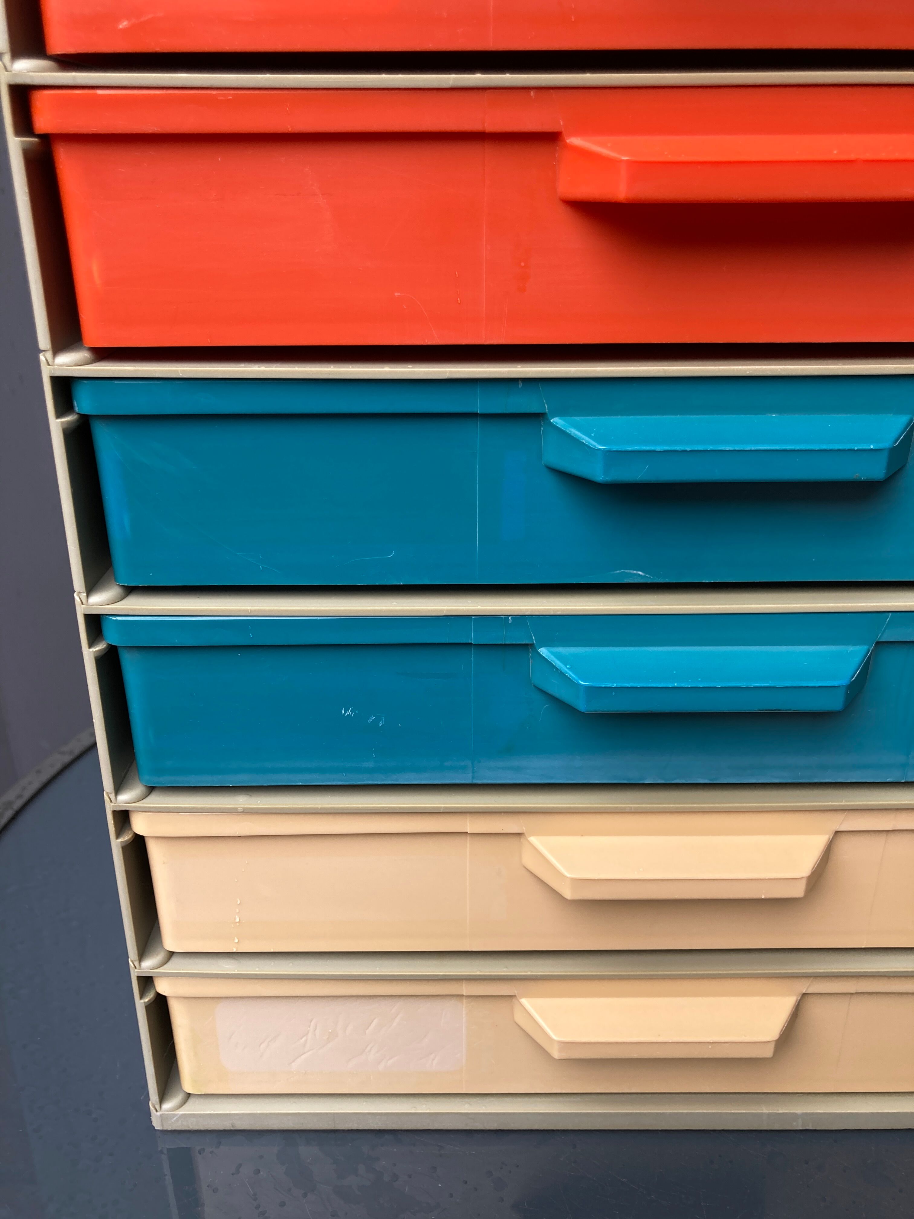 12-drawer vintage office locker