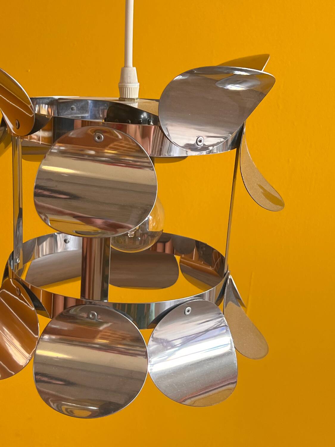 70s metal lampshade
