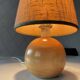 Lampe boule en bois