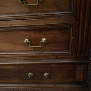 19th century Louis XVI style chest of drawers, white marble, fluted 4 drawers