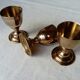 Caviar service in brass and blown glass
