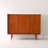 Vintage teak wood highboard