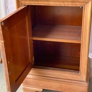 Pair of bedside tables renovated in solid raw cherry wood