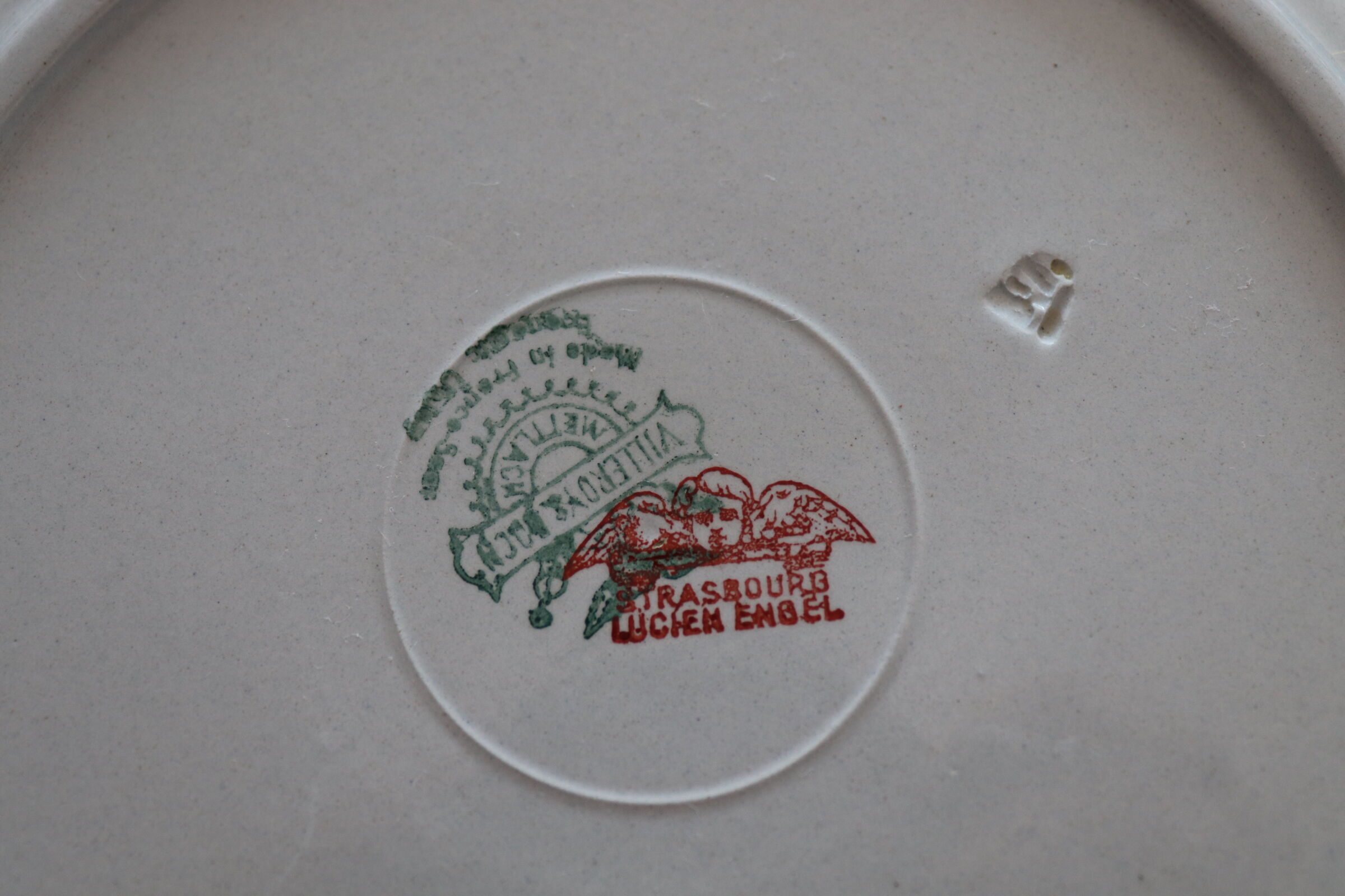 Set of 6 flat plates Villeroy and Boch Mettlach, Lucien Engel