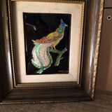 Enamel painting "The Peacock"