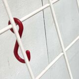 White minimalist string coat rack, modern mid-century, 1960s.