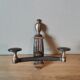 Vintage silver metal wall hook made in France