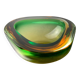 Green and yellow Sommerso empty pocket by Seguso, Murano glass, Italy, 1970
