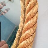 Round mirror in rope, 45 cm