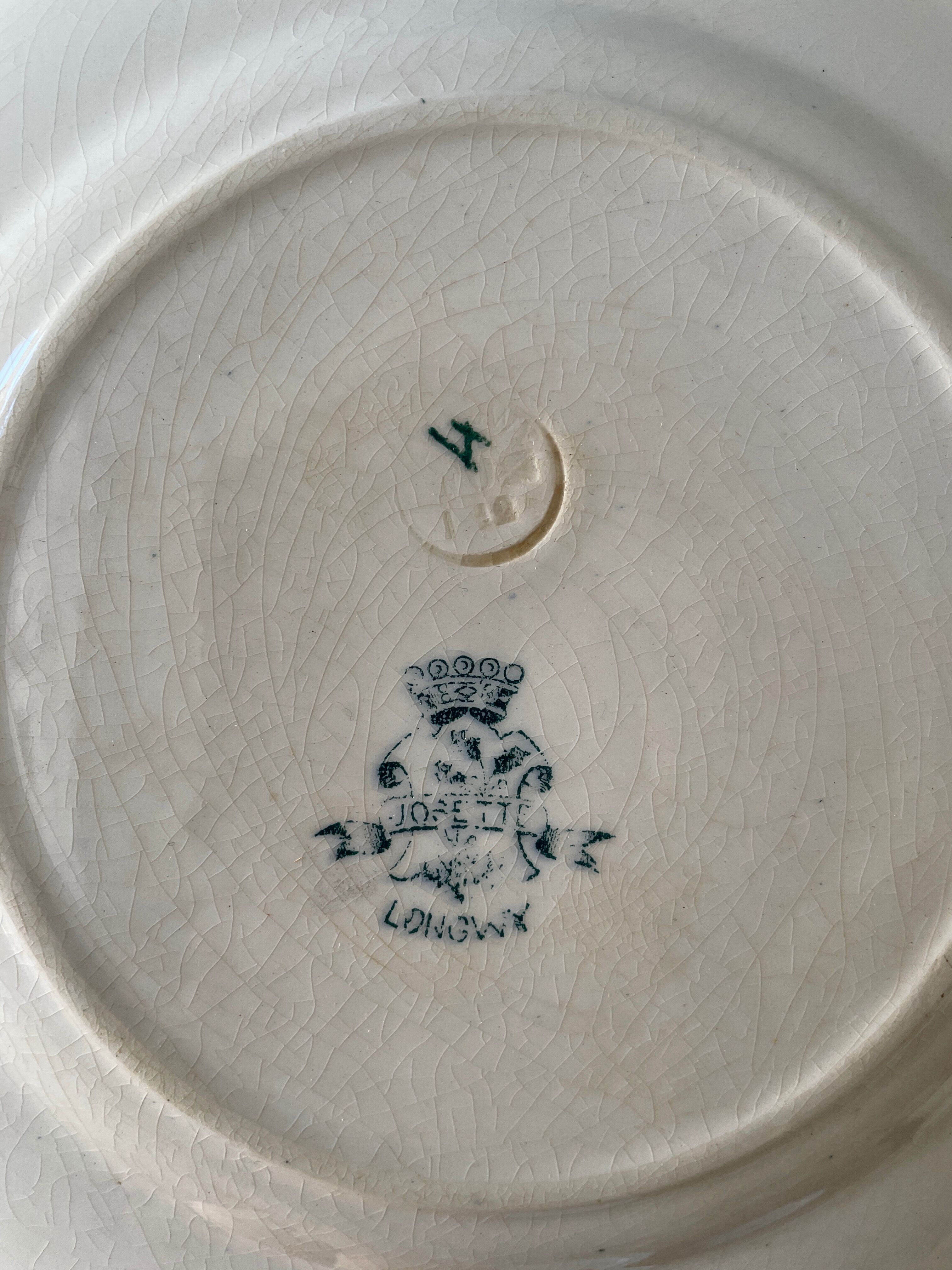 Set of 7 plates Terre de Fer XIXth mismatched