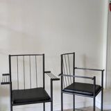 Duo of postmodern armchairs, vintage design from the 80s