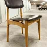 Scandinavian chair 1960 skai black
