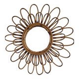 Vintage rattan mirror
