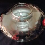 Flat vase "ufo" in thick glass