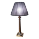 Lampe bois strillé sur socle argenté 70x25 classic 60s