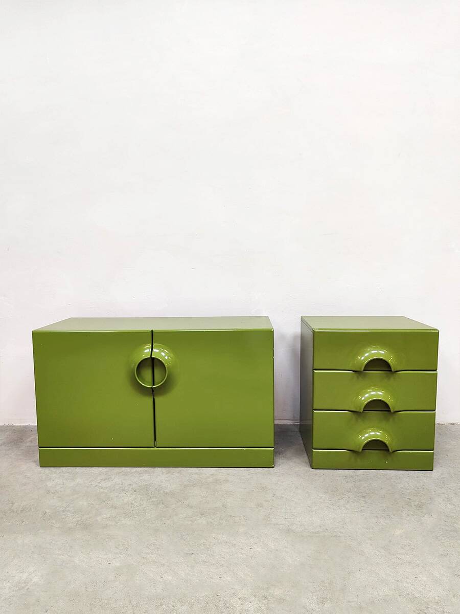 Vintage Space age chest of drawers sidetable