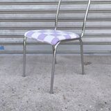 70s chrome metal tubular chair