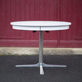 Round table formica white vintage 60/70