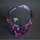 Pink bohemian glass basket, Czechoslovakia, 1960s