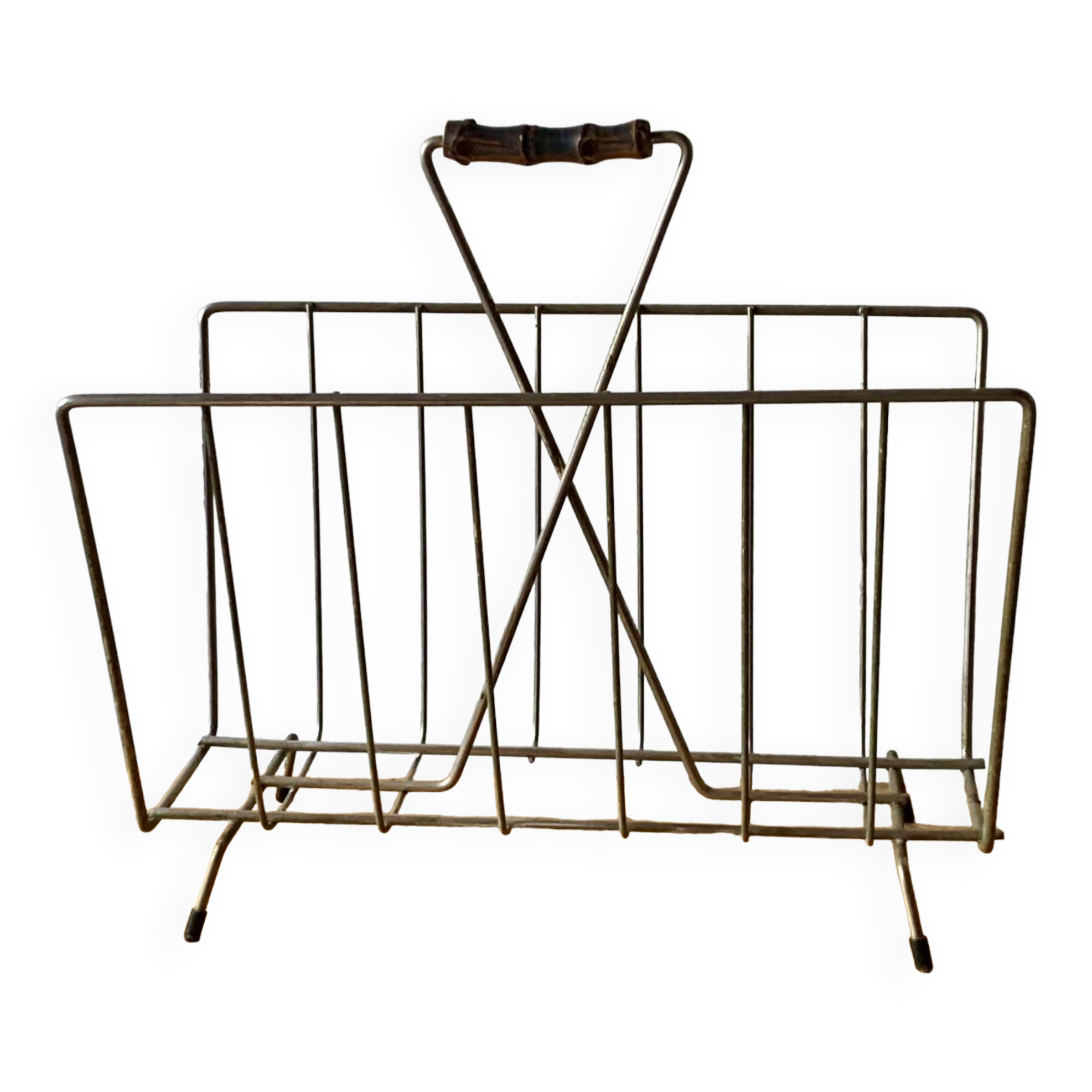 Old metal magazine rack - 1950