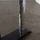 Vintage ebonised oak and mirror mosaic pedestal table