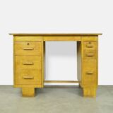 Small vintage oak writing desk, handmade in the 1930s in the Netherlands