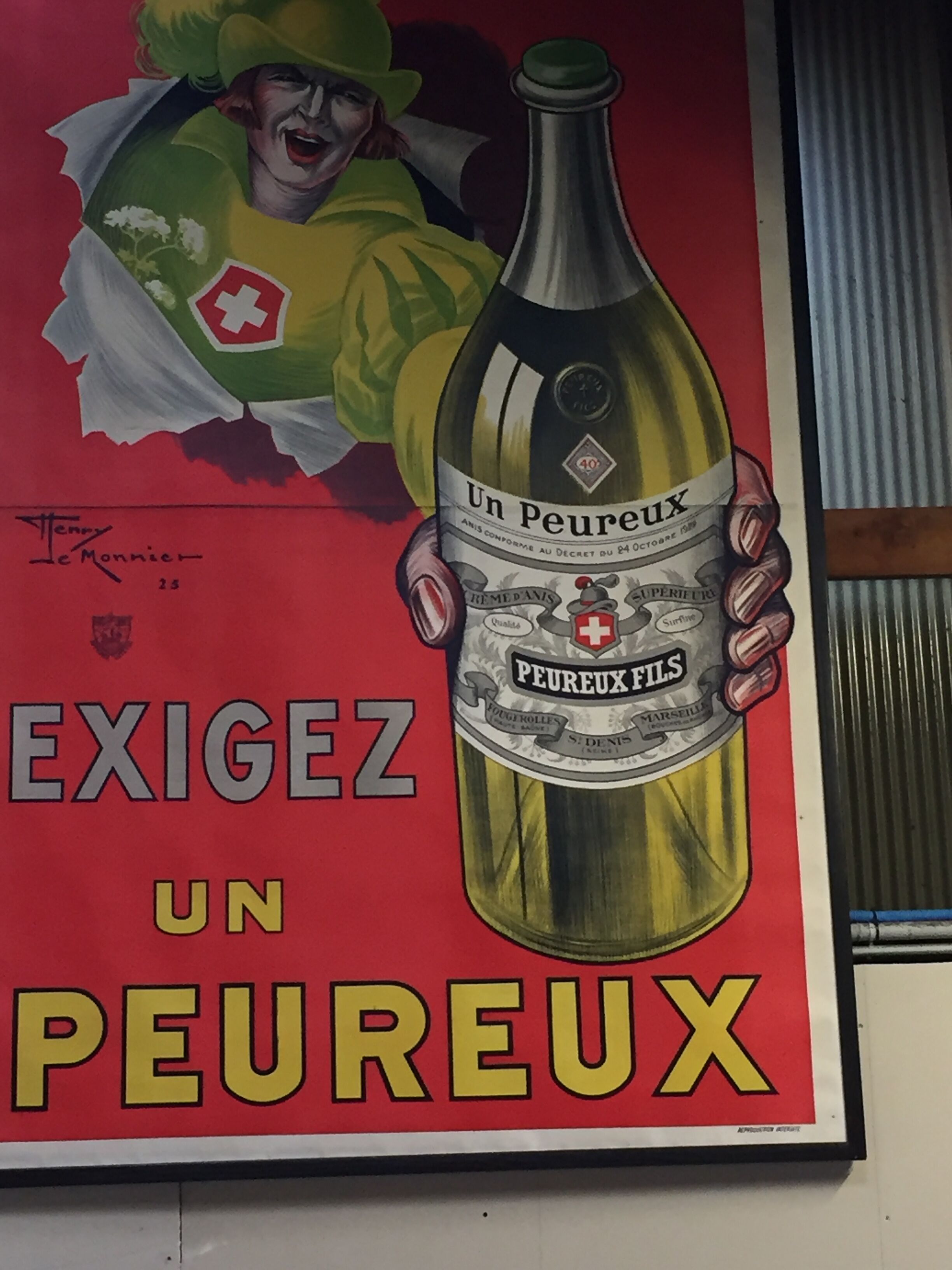 Poster linen original litho "Claim a coward" Henry Le Monnier 1925