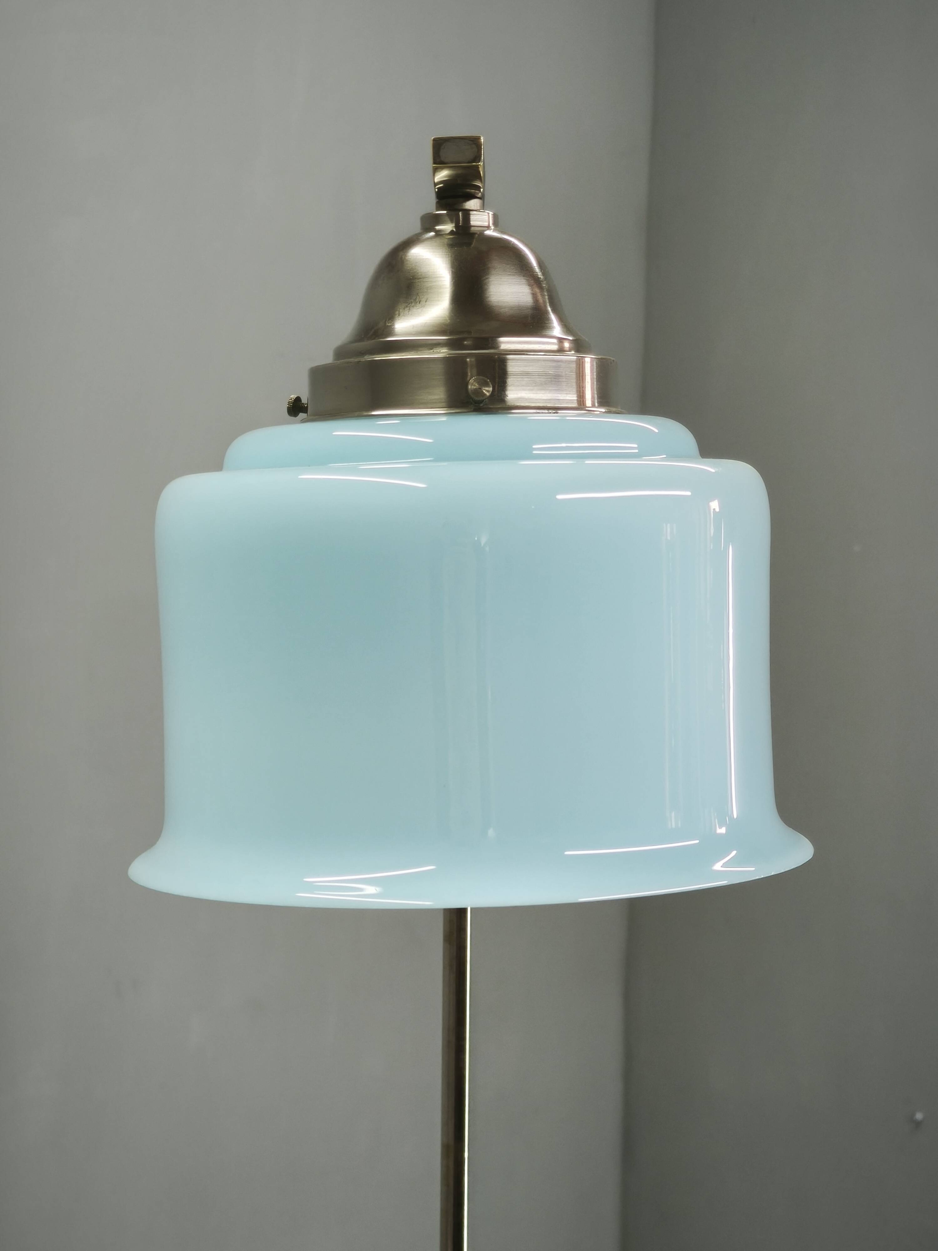 Czech Art Deco Adjustable Floor Lamp with Table, 1930s