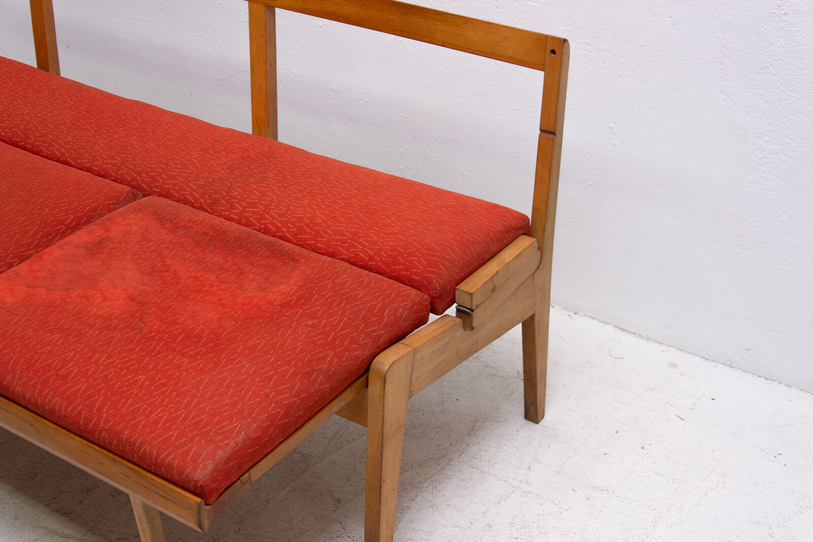 Canapé-banc pliant du milieu du siècle années 1960 Tchécoslovaquie