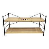 Modular metal and wood shelf design from the 1960s.