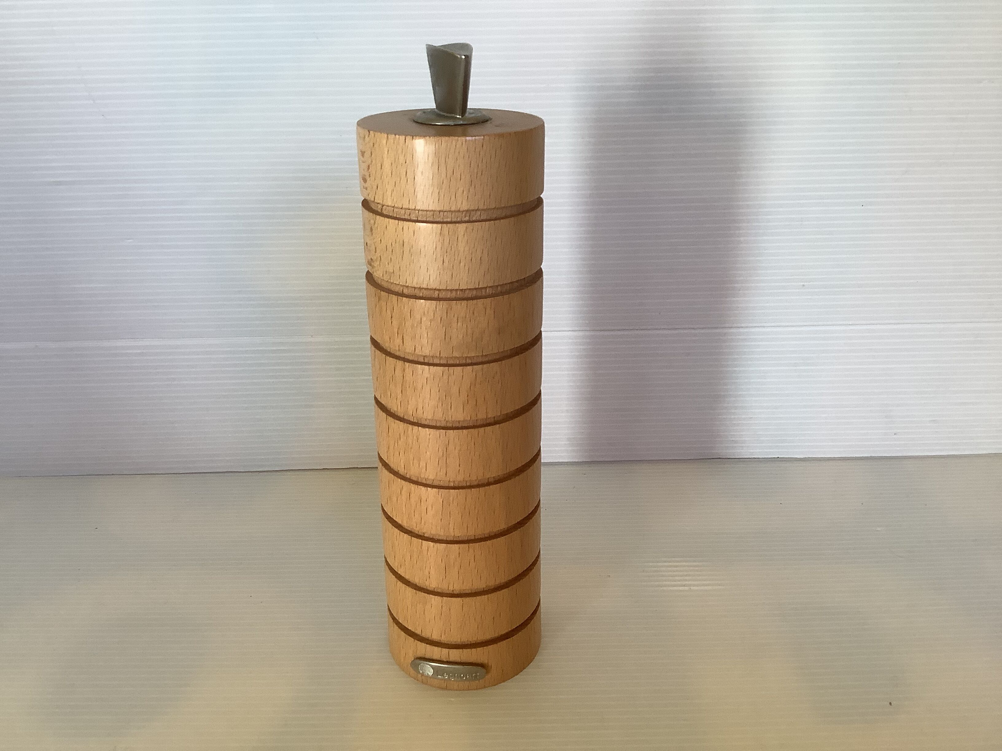 Scandinavian style legnoart wooden pepper mill