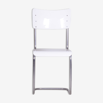 White Vichr a Spol Bauhaus chair made in 1930s Czechia