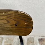 2 industrial style chairs in wood and metal