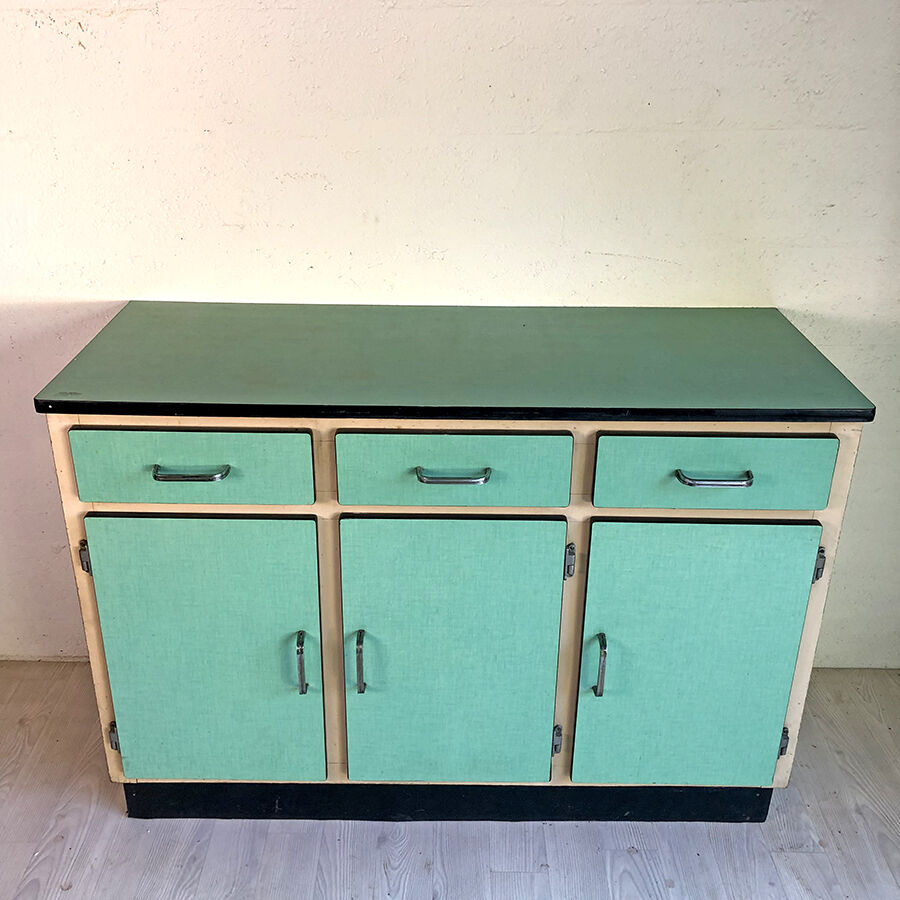 60's green formica buffet