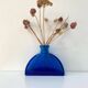 Flacon XL ancien en verre bleu cobalt
